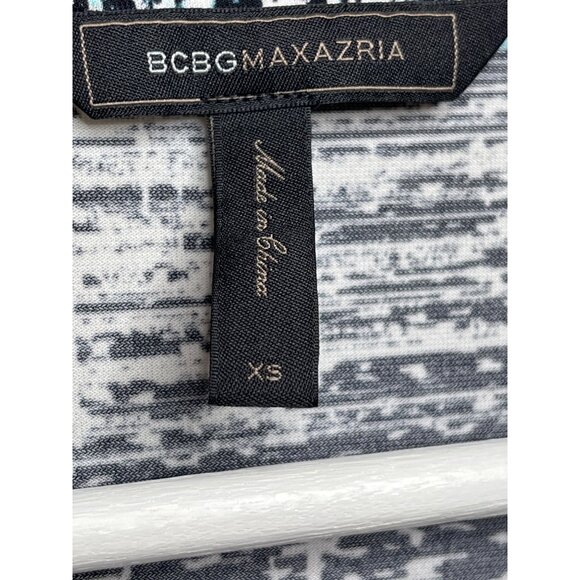 BCBGMAXAZRIA Abstract Print Ruched Sheath Dress XS - Picture 8 of 14